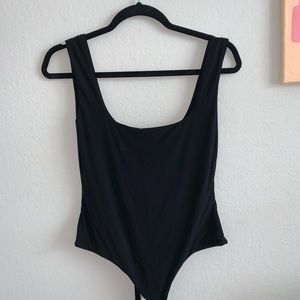 straight neckline bodysuit